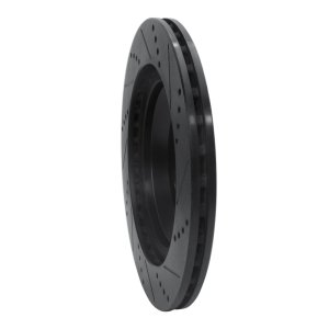 Mercedes-Benz Maybach S560 Brake Rotor (1) - Rear Left - R1 Concepts - Drilled & Slotted - Black - `14-`21